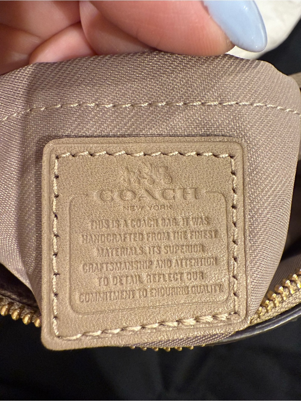 Coach Kitt Messenger Pebbled Leather Crossbody in Cream - Picture 5 of 7